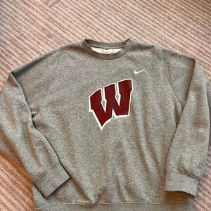 Nike Gray Sweatshirt with Maroon W Logo